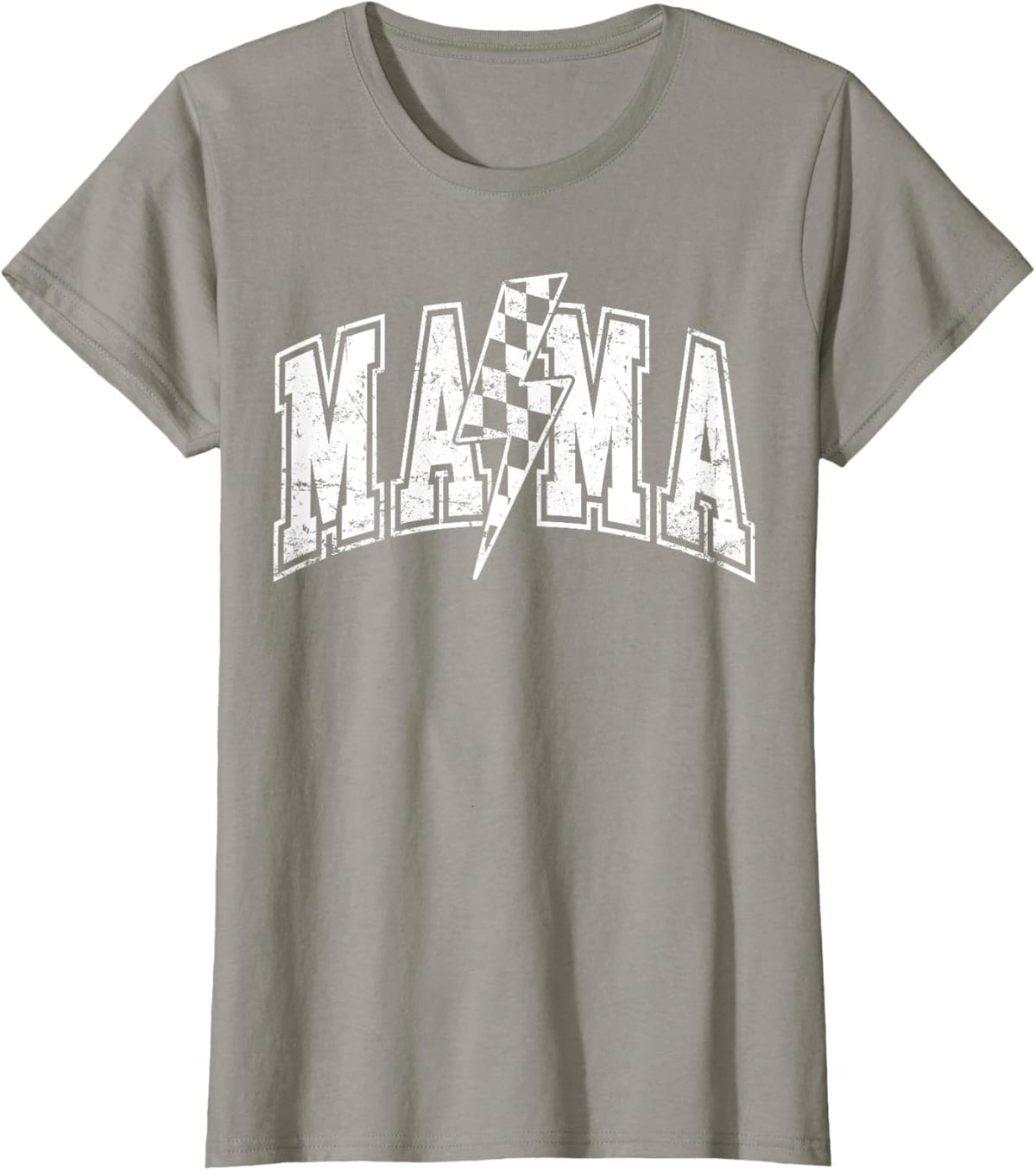 Mama Lightning Bolt Checkered Varsity Mom Women Mother&#39;s Day Mother Shirt
