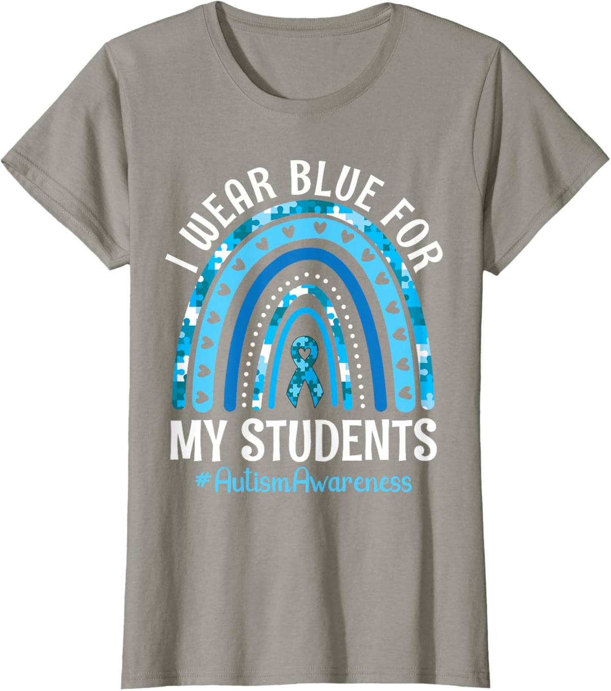 Happy Teacher I Wear Blue For My Students Autism Awareness