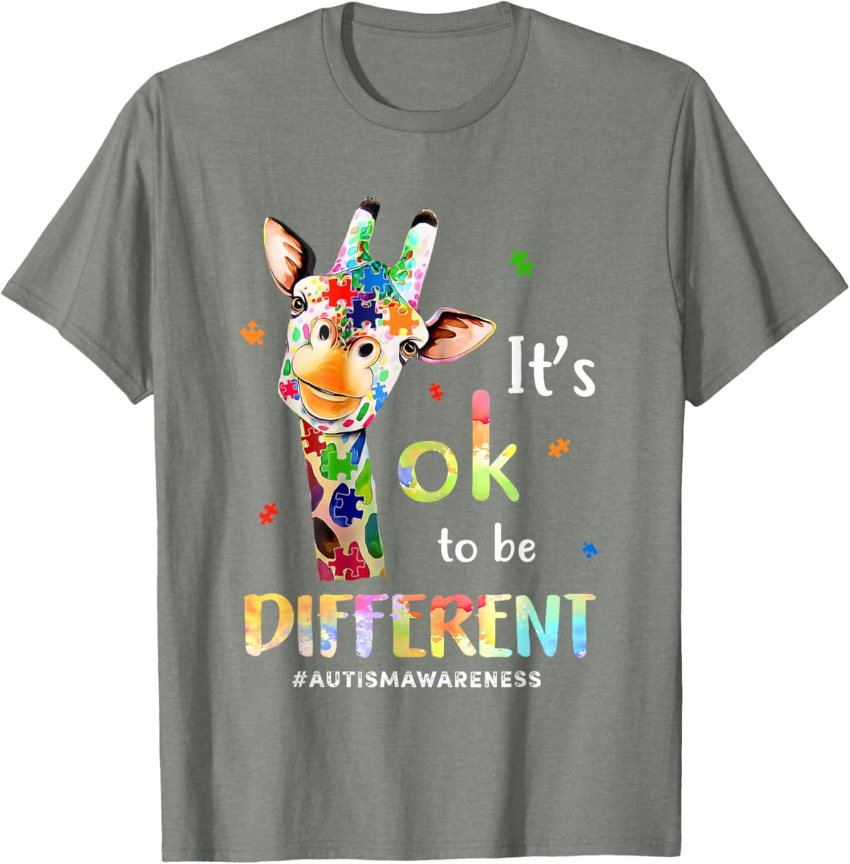 Its Ok To Be Different Autism Awareness Giraffe