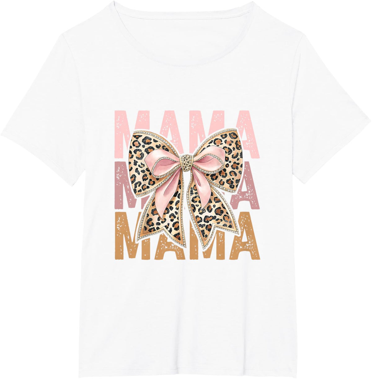 Retro Leopard Mama,Cute Mom Retro Coquette Bow Mother&#39;s Day