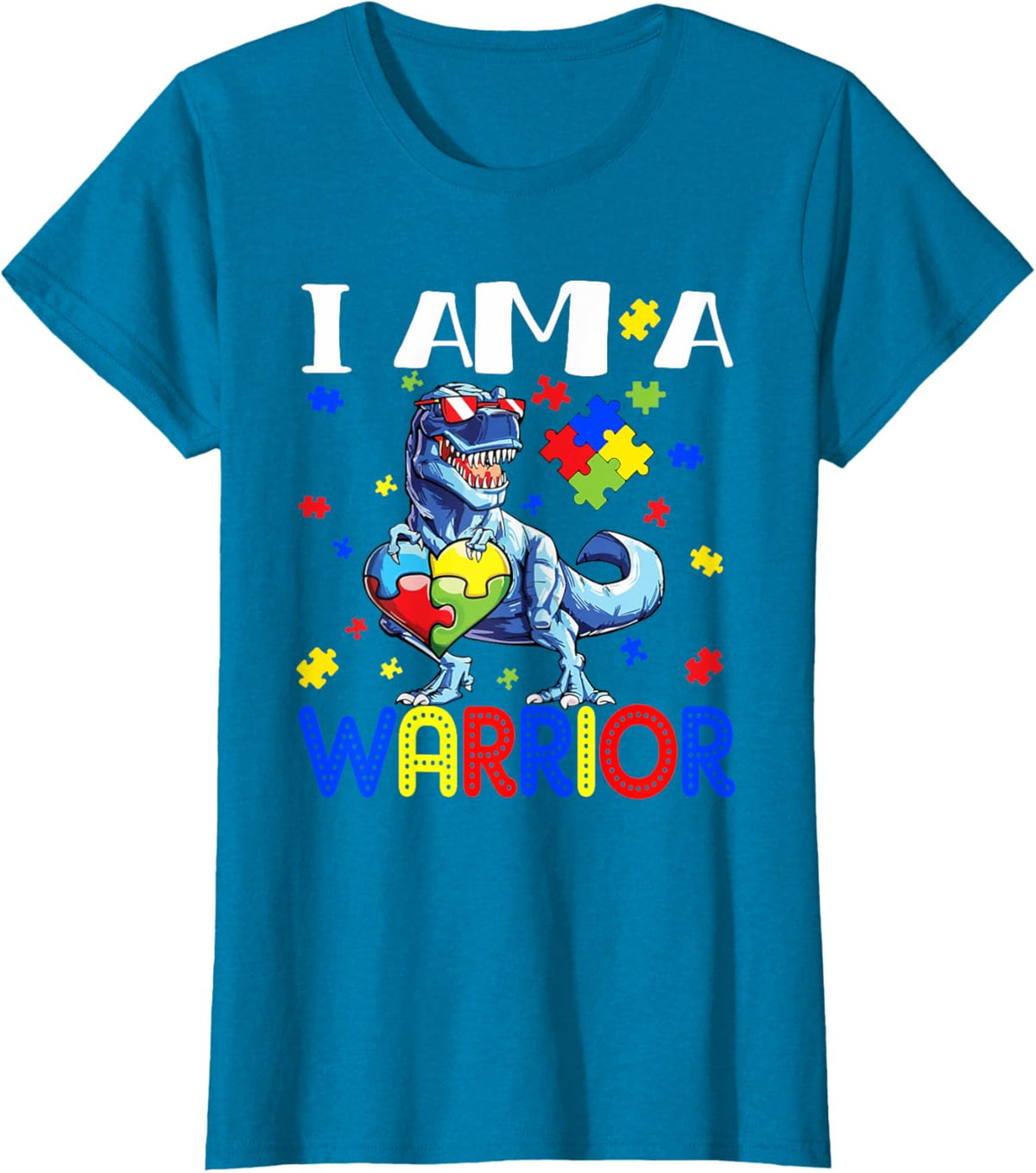 I Am A Warrior Autism Boys Family Dinosaur Autism Awareness