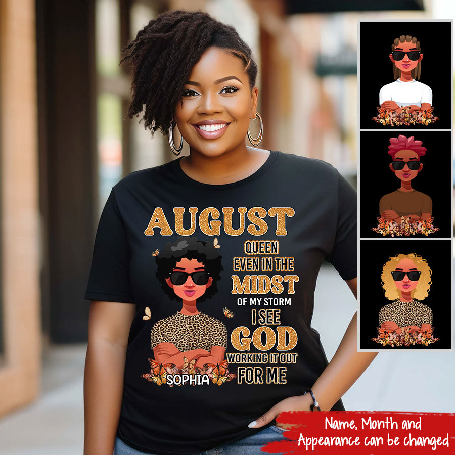 August Birthday Shirt, Custom Birthday Shirt, Queen Was Born In August, August Birthday Shirts For Woman, August Birthday Gifts