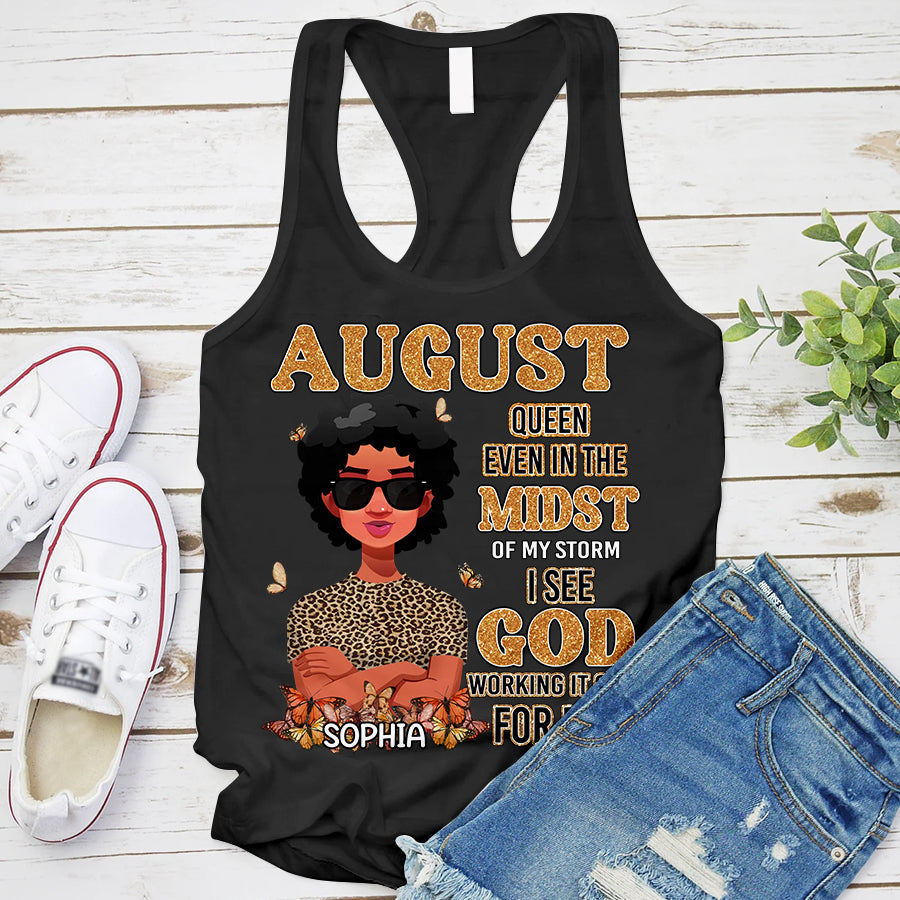 August Birthday Shirt, Custom Birthday Shirt, Queen Was Born In August, August Birthday Shirts For Woman, August Birthday Gifts