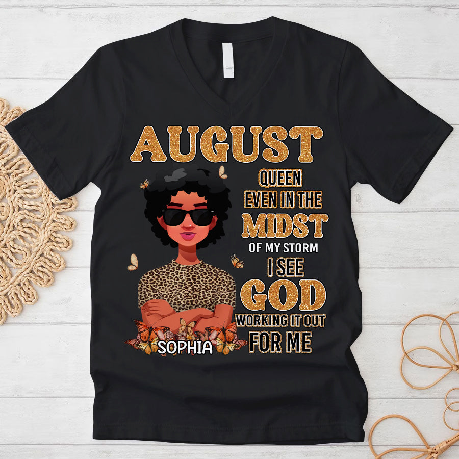 August Birthday Shirt, Custom Birthday Shirt, Queen Was Born In August, August Birthday Shirts For Woman, August Birthday Gifts