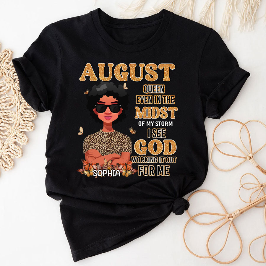 August Birthday Shirt, Custom Birthday Shirt, Queen Was Born In August, August Birthday Shirts For Woman, August Birthday Gifts