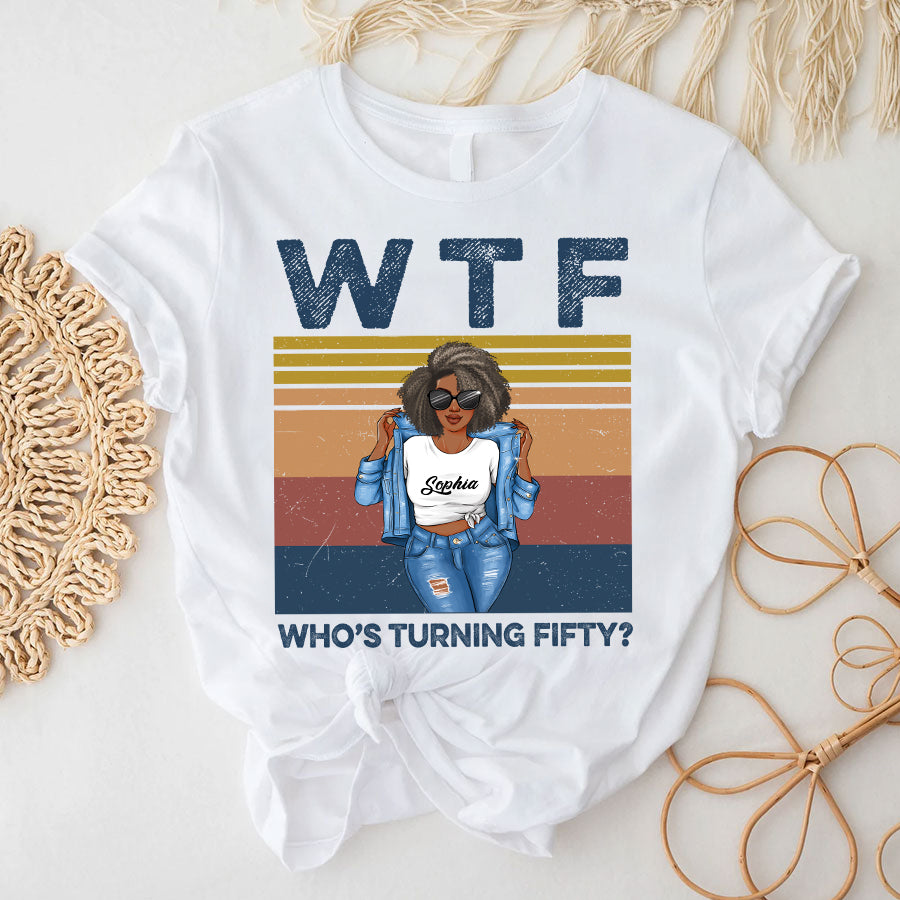 50th Birthday Shirts, Custom Birthday Shirts, Turning 50 Shirt, Gifts For Women Turning 50, 50 And Fabulous Shirt, 50th Birthday Shirts For Her-YPT-TLQ