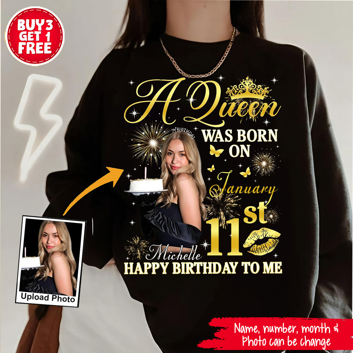 January Birthday Shirt, Custom Birthday Shirt, Queens Born In January, January Birthday Shirts For Woman, January Birthday Gifts, January Is My Birthday Month, Yep The Whole Month-YPT-ALK