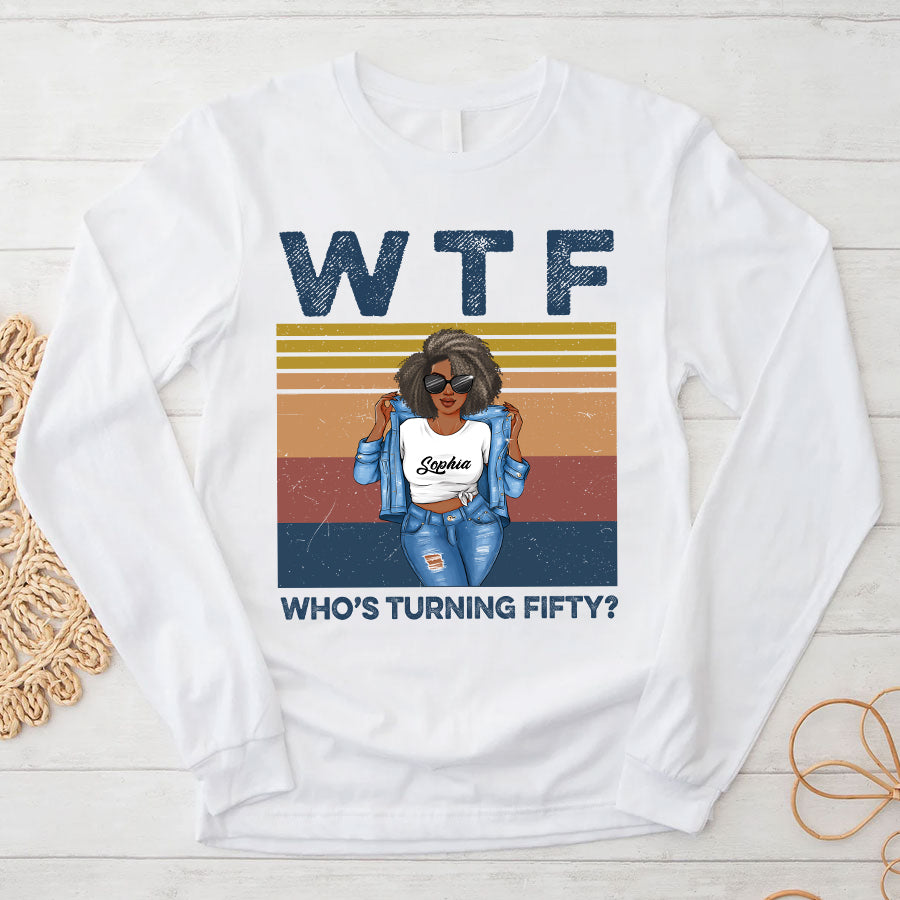 50th Birthday Shirts, Custom Birthday Shirts, Turning 50 Shirt, Gifts For Women Turning 50, 50 And Fabulous Shirt, 50th Birthday Shirts For Her-YPT-TLQ