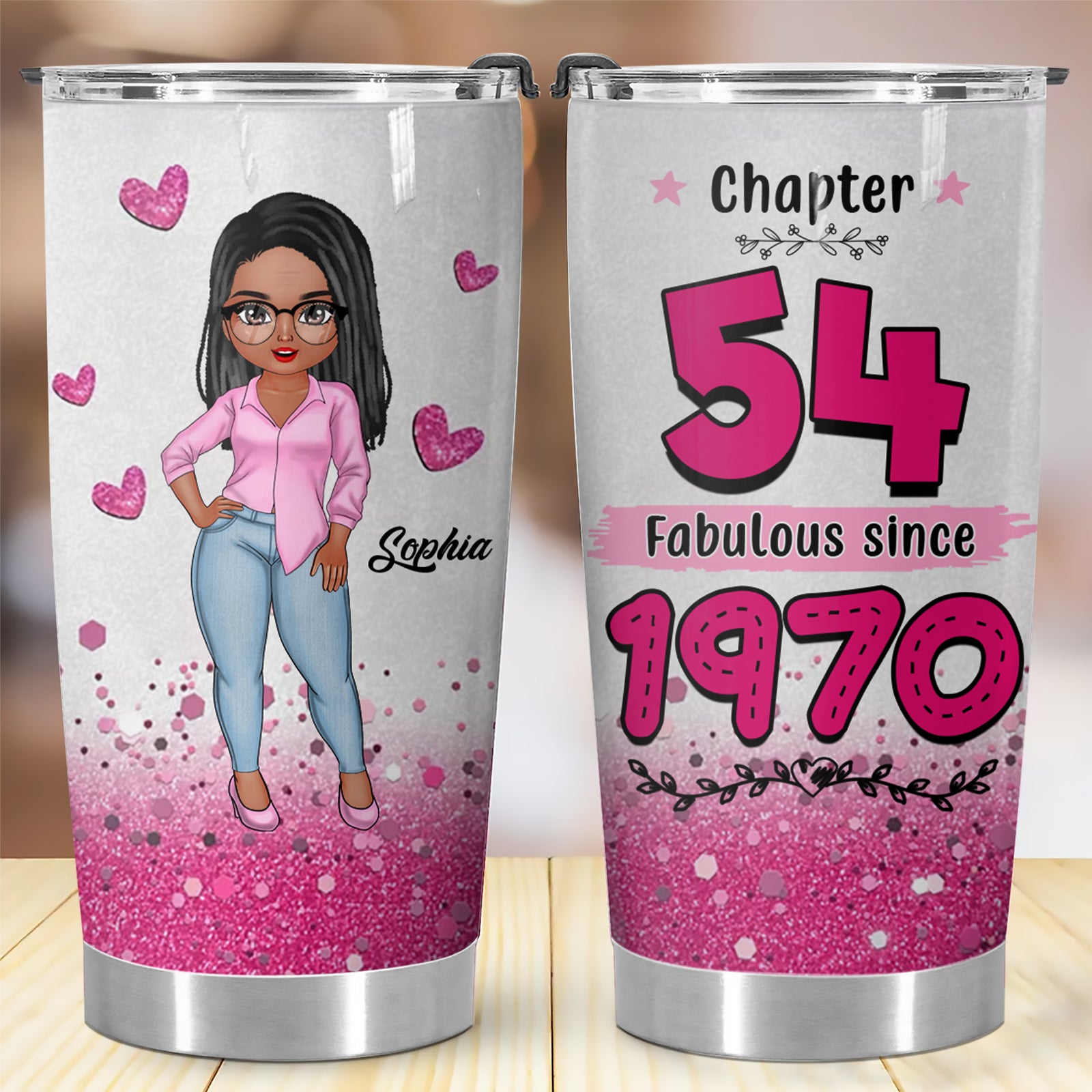 Personalized Tumbler, Gift Ideas 54th Birthday Woman - ALK