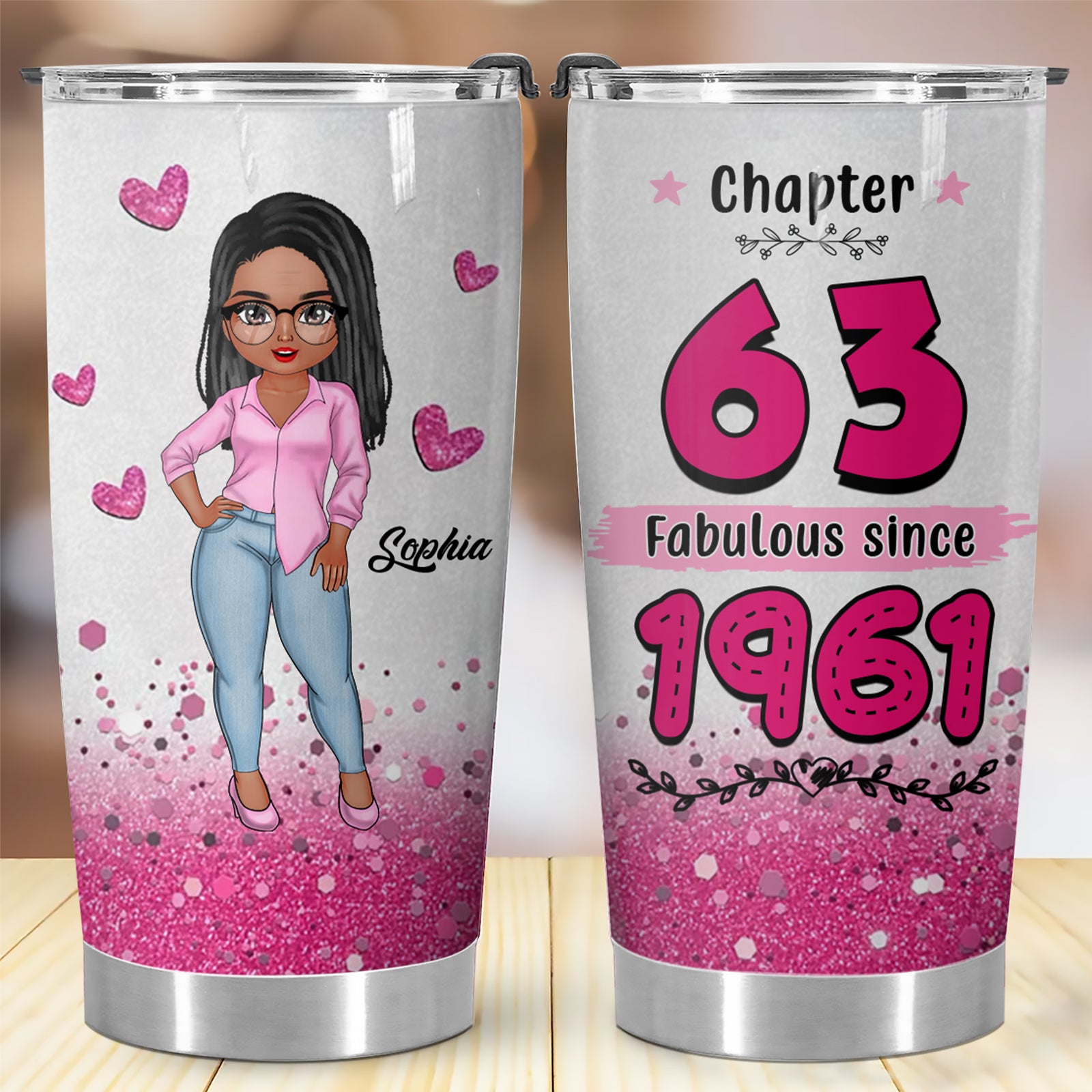 Personalized Tumbler, Gift Ideas 63rd Birthday Woman - ALK