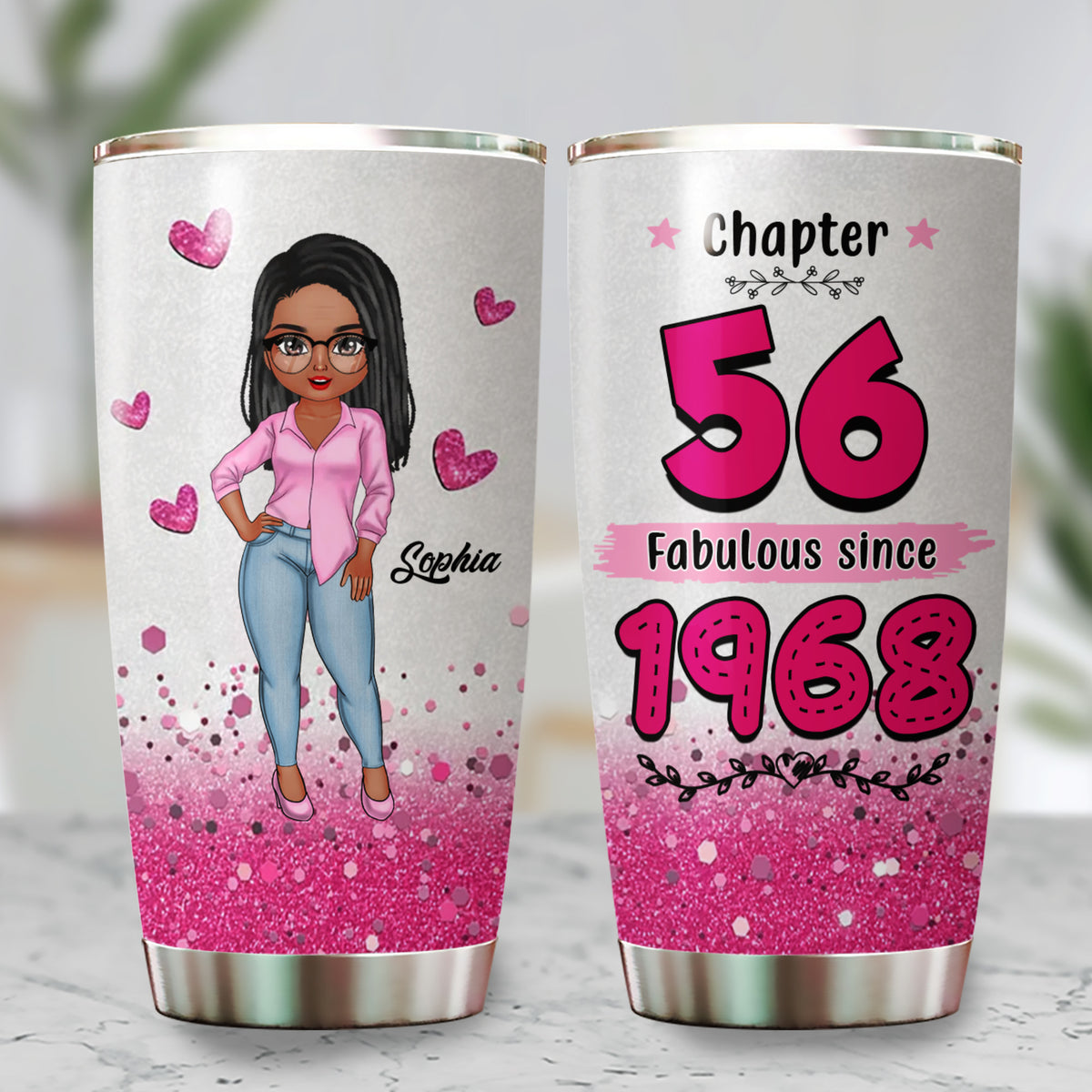 Personalized Tumbler, Gift Ideas 56th Birthday Woman - ALK