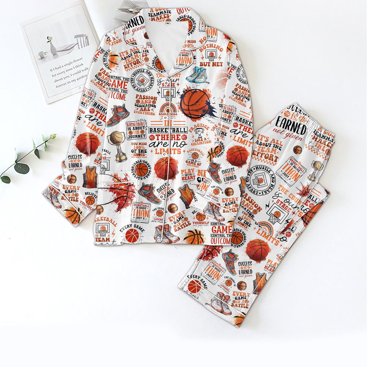 Personalized Women&#39;s Pajama Set, Gift For Basketball Lovers