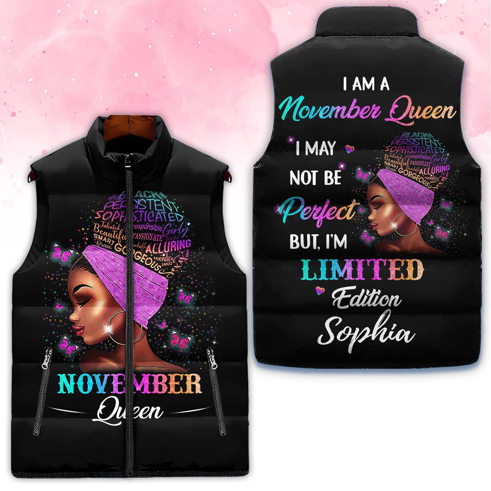 Puffer Vest - Personalized November Birthday Month, Gift Ideas For November Birthday For Girls