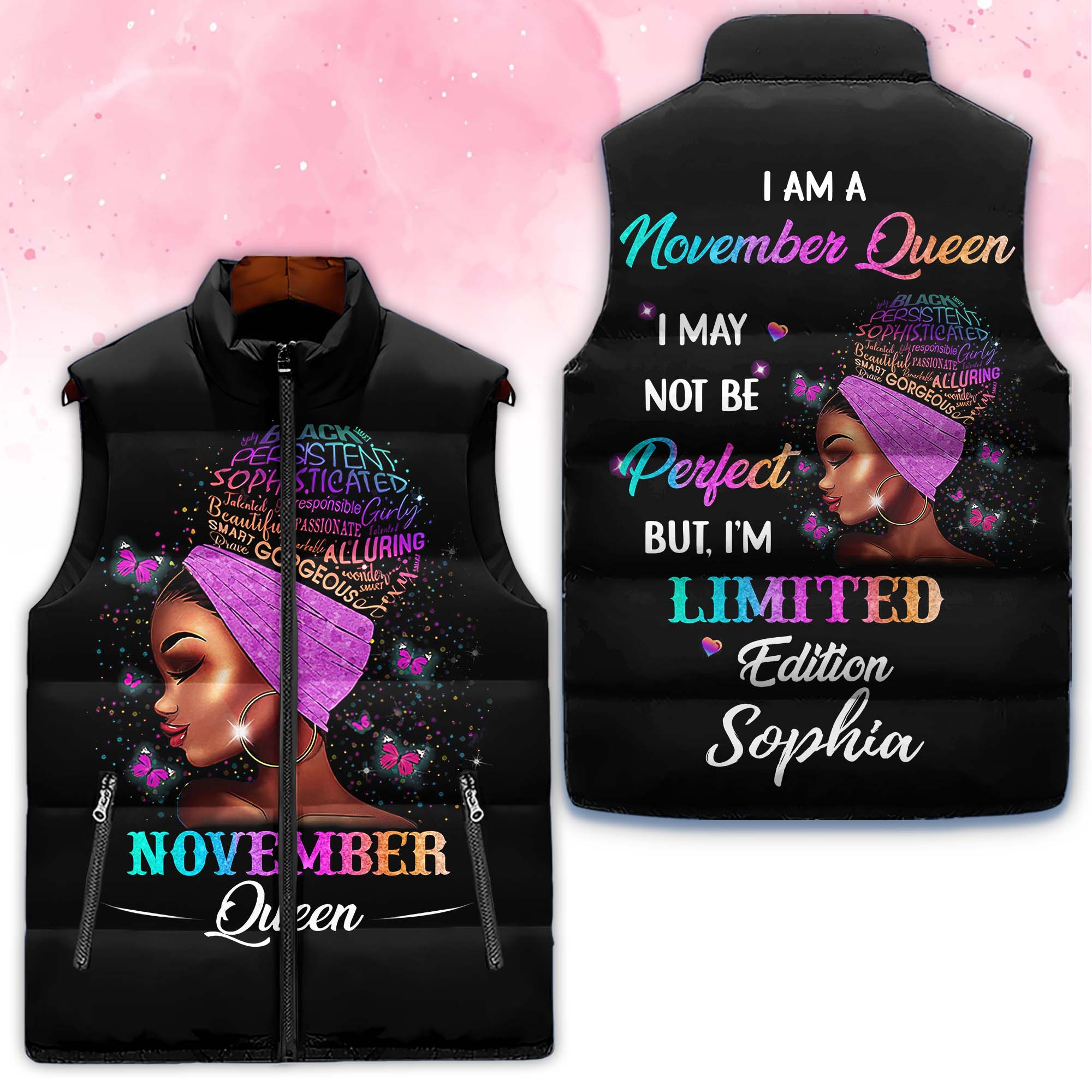 Puffer Vest - Personalized November Birthday Month, Gift Ideas For November Birthday For Girls
