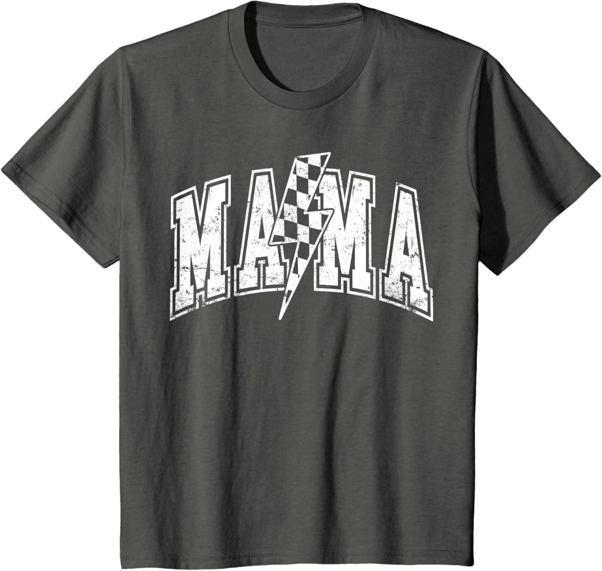 Mama Lightning Bolt Checkered Varsity Mom Women Mother&#39;s Day Mother Shirt