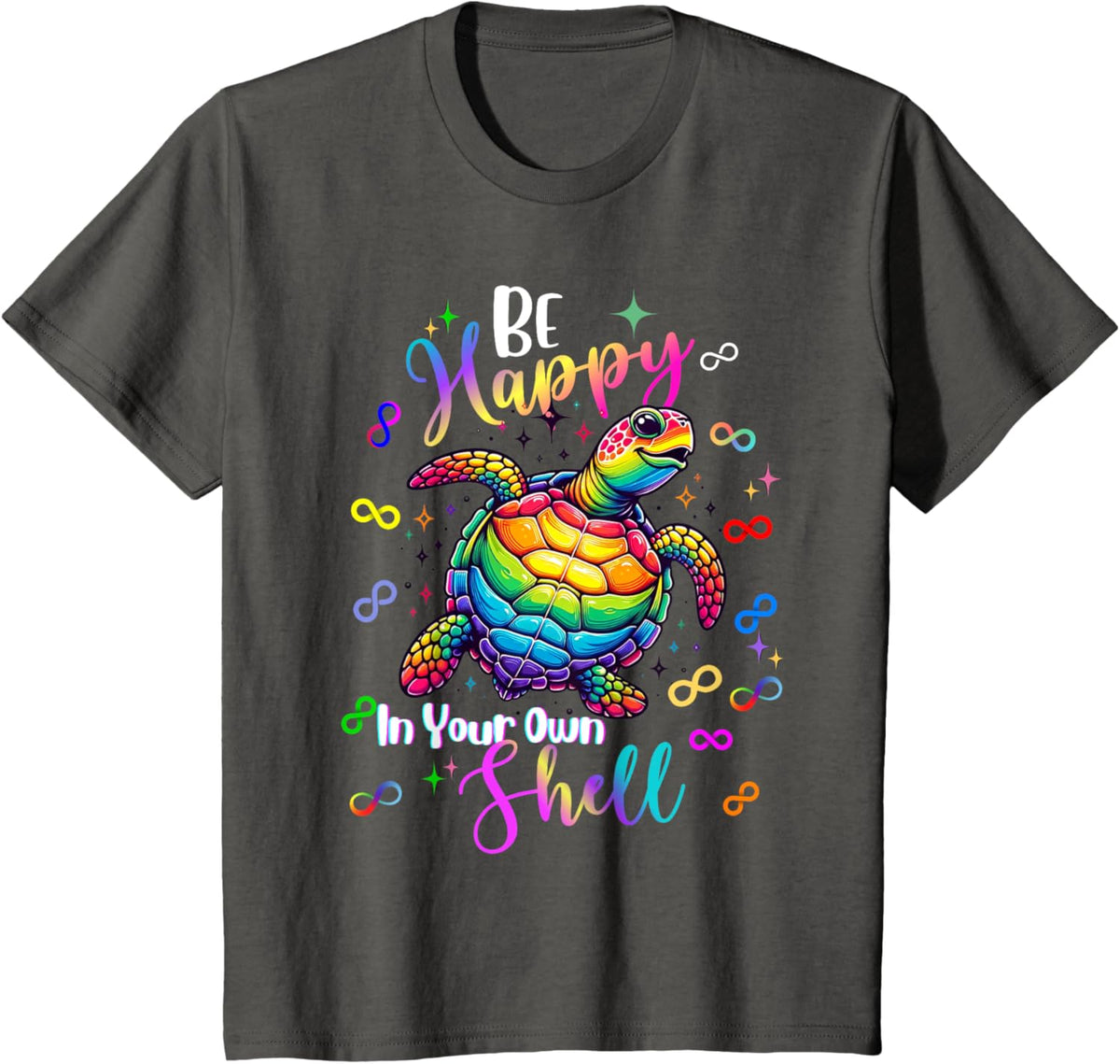 Rainbow Turtle Be Happy In Your Own Shell Autism Awareness