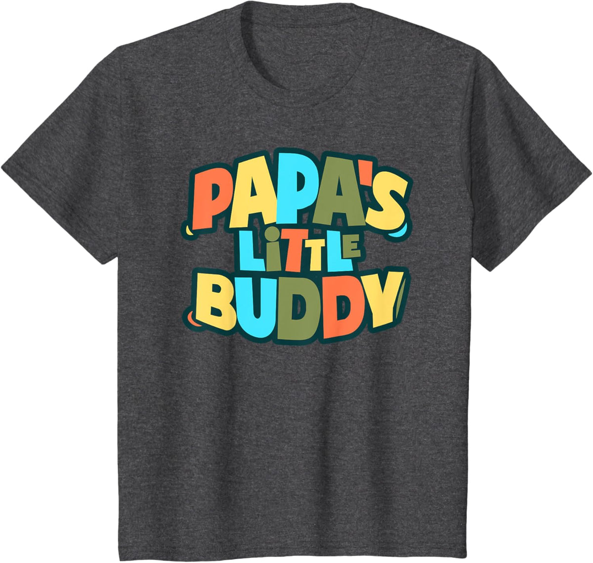 Kids Papa&#39;s Little Buddy Shirt Cute Toddlers Fathers Day Outfit