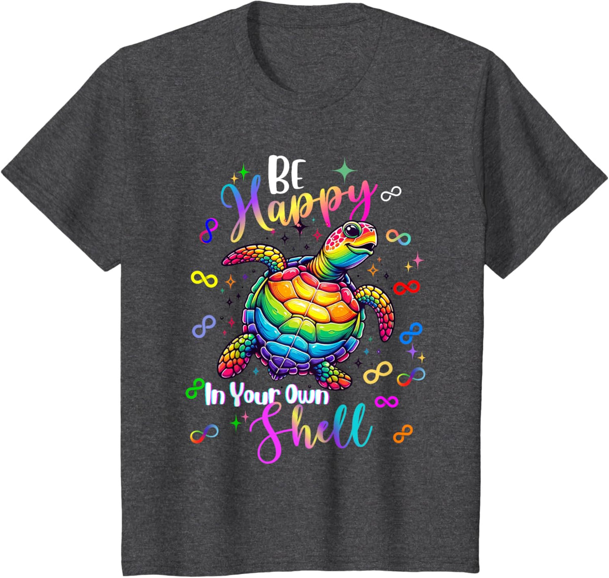 Rainbow Turtle Be Happy In Your Own Shell Autism Awareness