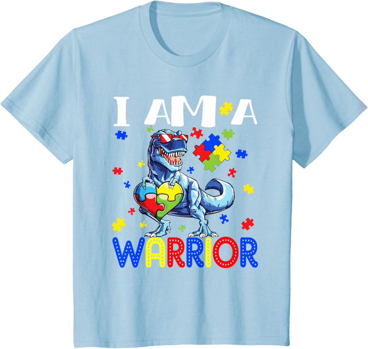 I Am A Warrior Autism Boys Family Dinosaur Autism Awareness
