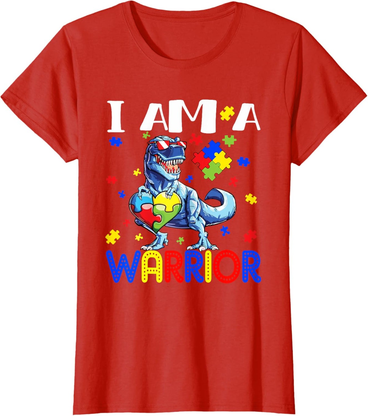 I Am A Warrior Autism Boys Family Dinosaur Autism Awareness