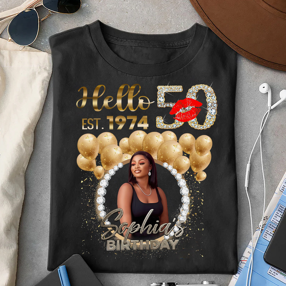 50th Birthday Shirts, Custom Birthday Shirts, Turning 50 Shirt, Gifts For Women Turning 50, 50 And Fabulous Shirt, 1974 Shirt, 50th Birthday Shirts For Her-YPT-HMT