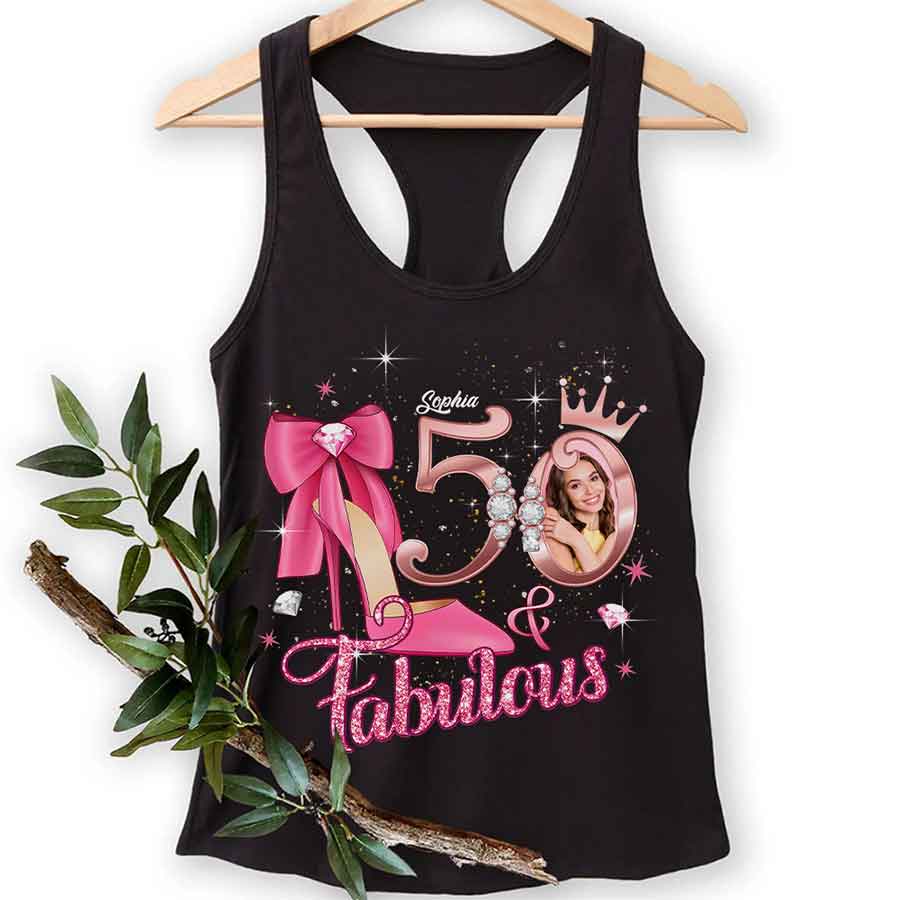 50th Birthday Shirts, Custom Birthday Shirts, Turning 50 Shirt, Gifts For Women Turning 50, 50 And Fabulous Shirt, 50th Birthday Shirts For Her-YPT-HCT