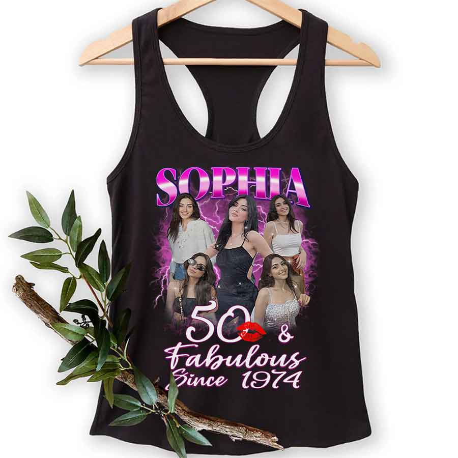 50th Birthday Shirts, Custom Birthday Shirts, Turning 50 Shirt, Gifts For Women Turning 50, 50 And Fabulous Shirt, 1974 Shirt, 50th Birthday Shirts For Her-YPT-HCT