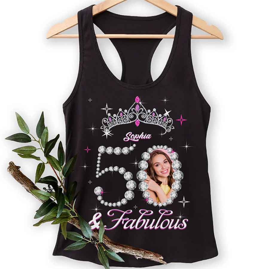 50th Birthday Shirts, Custom Birthday Shirts, Turning 50 Shirt, Gifts For Women Turning 50, 50 And Fabulous Shirt, 50th Birthday Shirts For Her-YPT-HCT