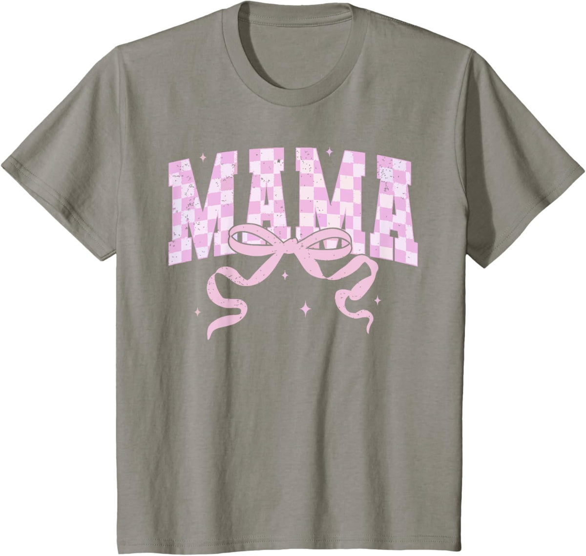 Retro Checkered Mama Coquette Mother&#39;s Day Pink Bow