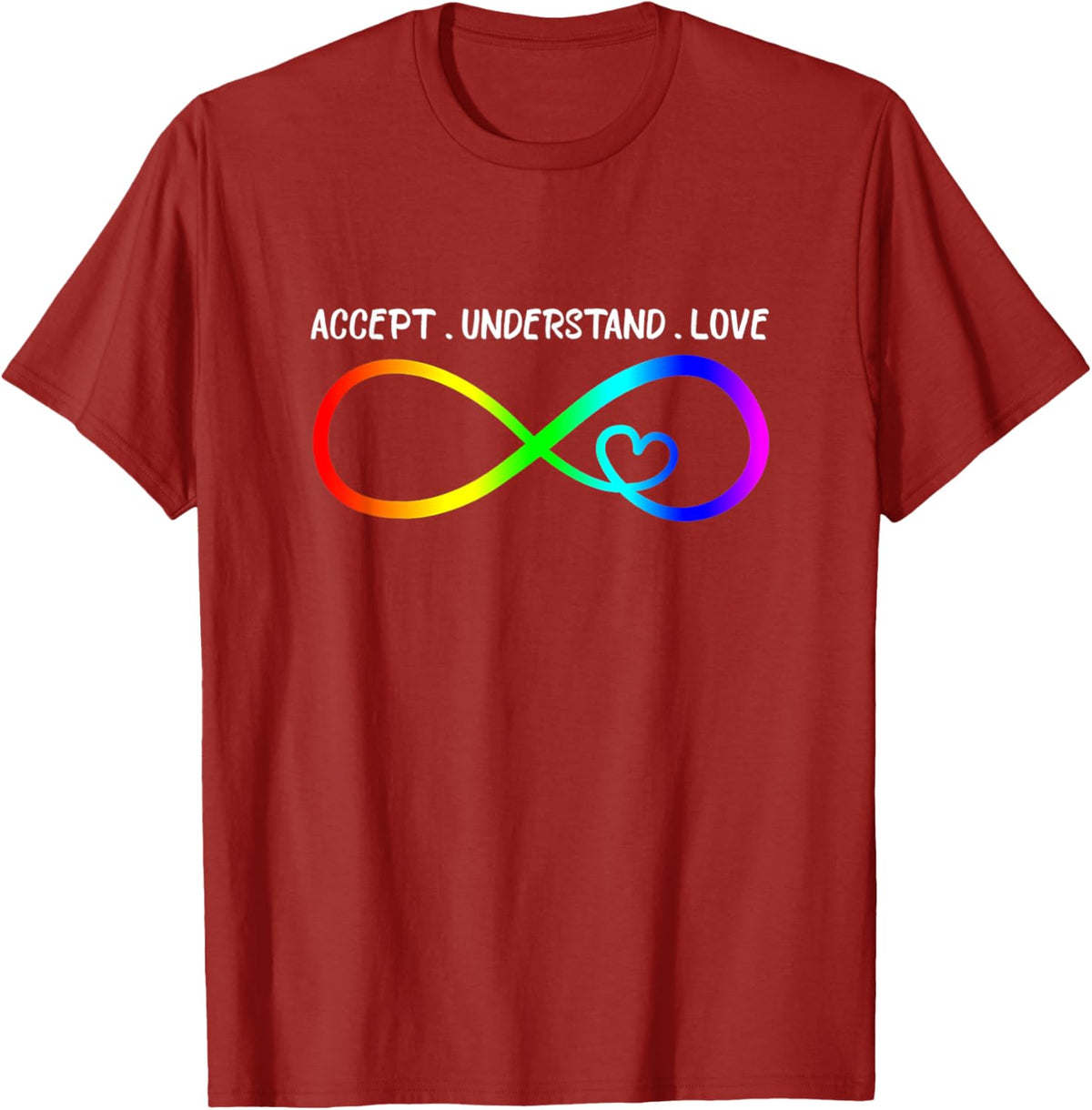 Accept Understand Love Heart Infinity Autism Awareness