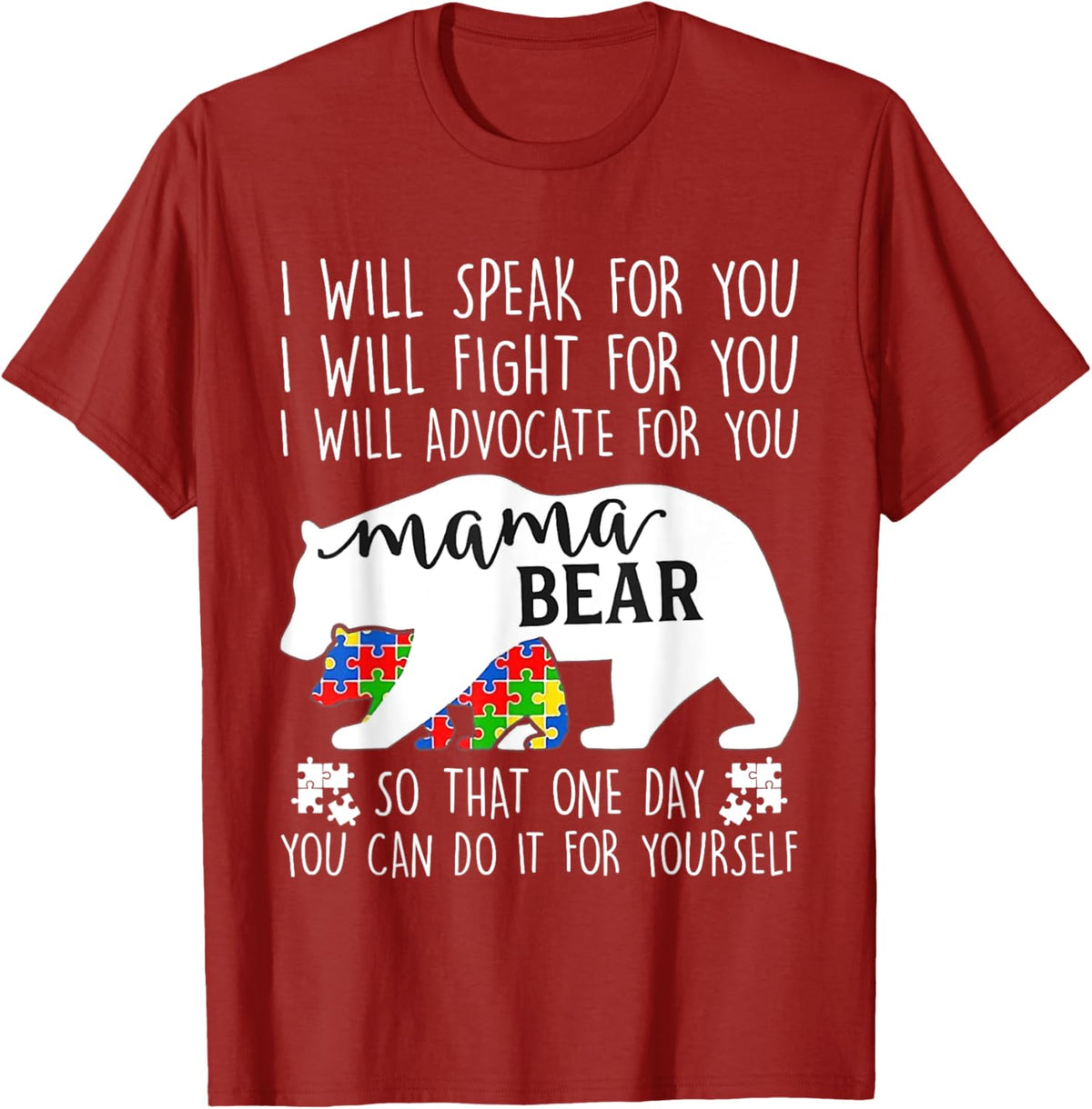 Autism Mama Bear I Will Speak Fight Advocate For You