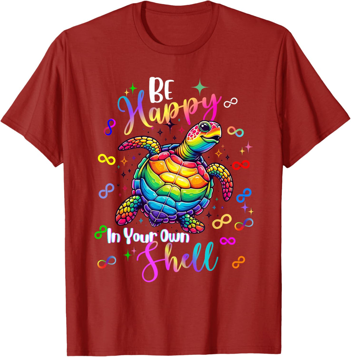 Rainbow Turtle Be Happy In Your Own Shell Autism Awareness