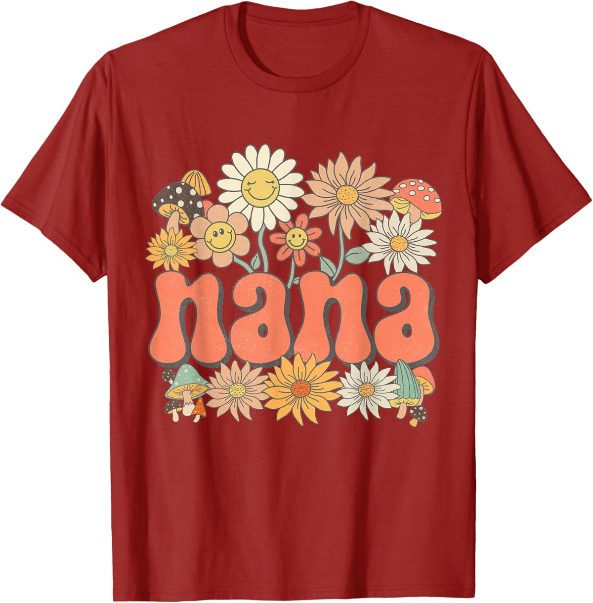 Groovy Nana Floral Hippie Retro Daisy Flower Mother&#39;s Day