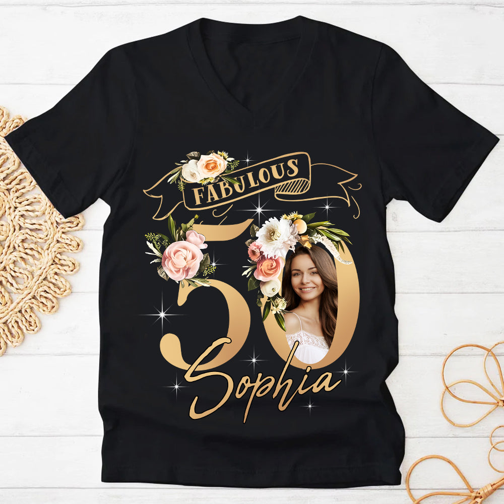 50th Birthday Shirts, Custom Birthday Shirts, Turning 50 Shirt, Gifts For Women Turning 50, 50 And Fabulous Shirt, 50th Birthday Shirts For Her - YPT-HMT