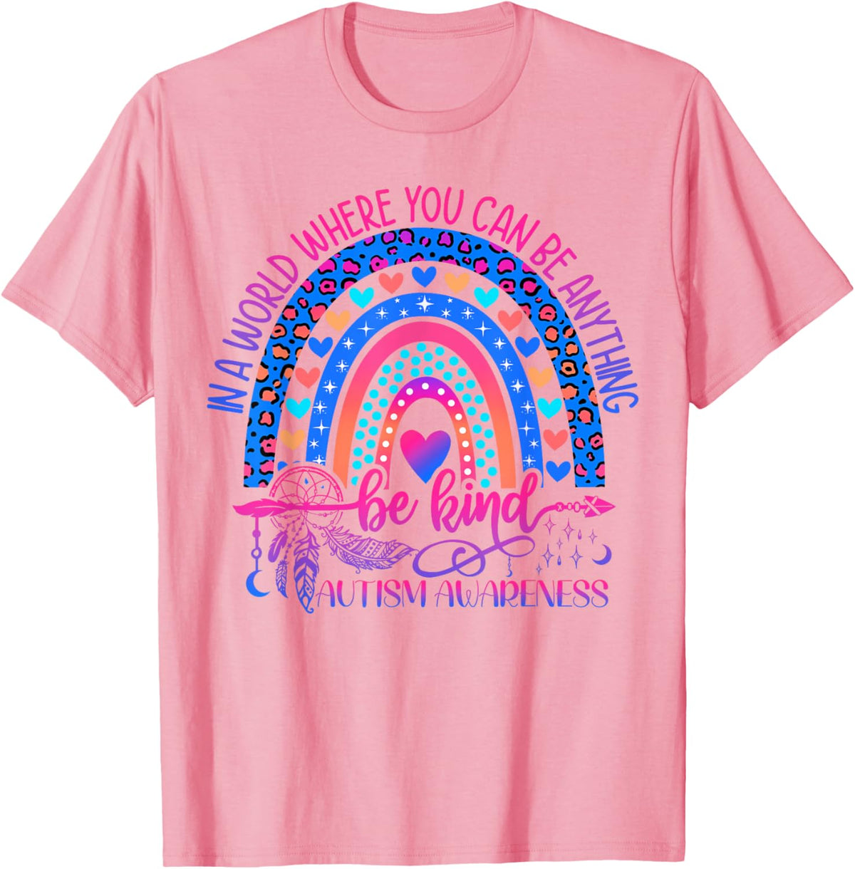 Autism Awareness Be Kind Leopard Rainbow Choose Kindness