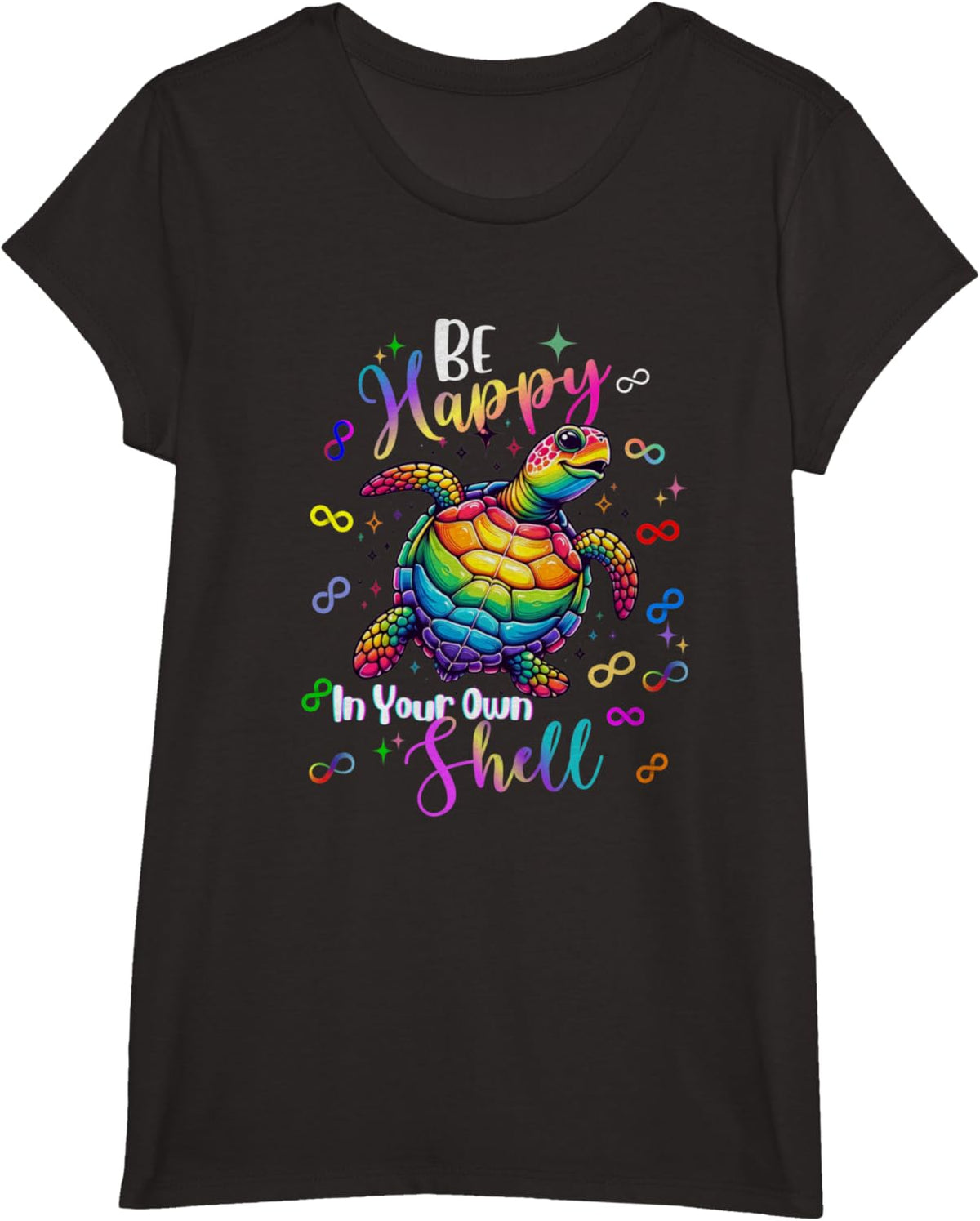 Rainbow Turtle Be Happy In Your Own Shell Autism Awareness