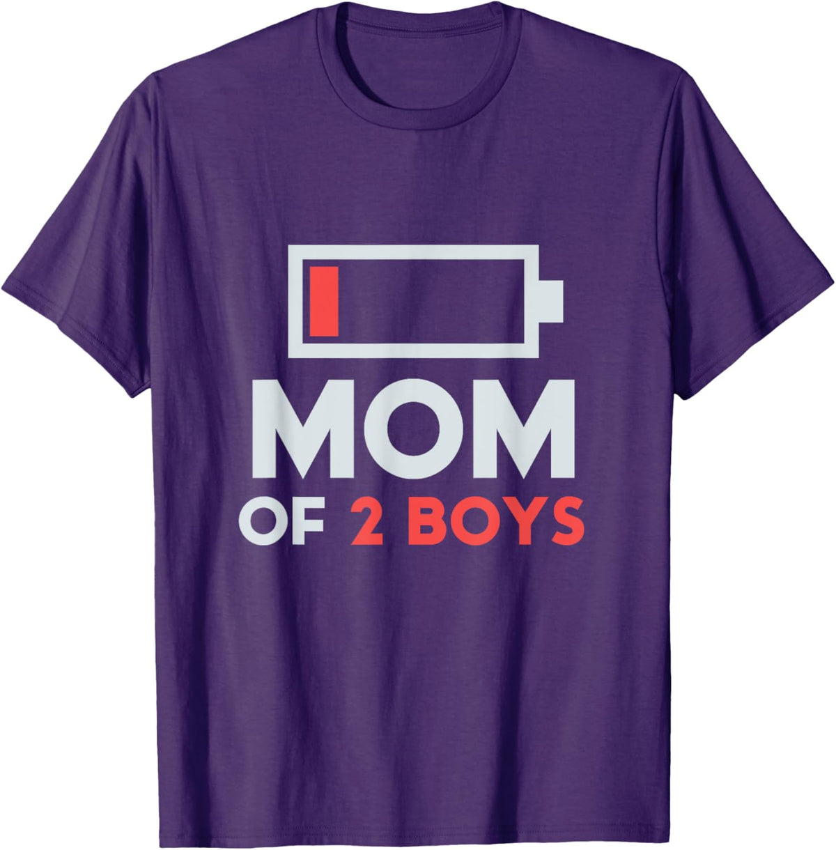 Mom of 2 Boys Gift from Son Mothers Day Birthday Women Mother Shirt