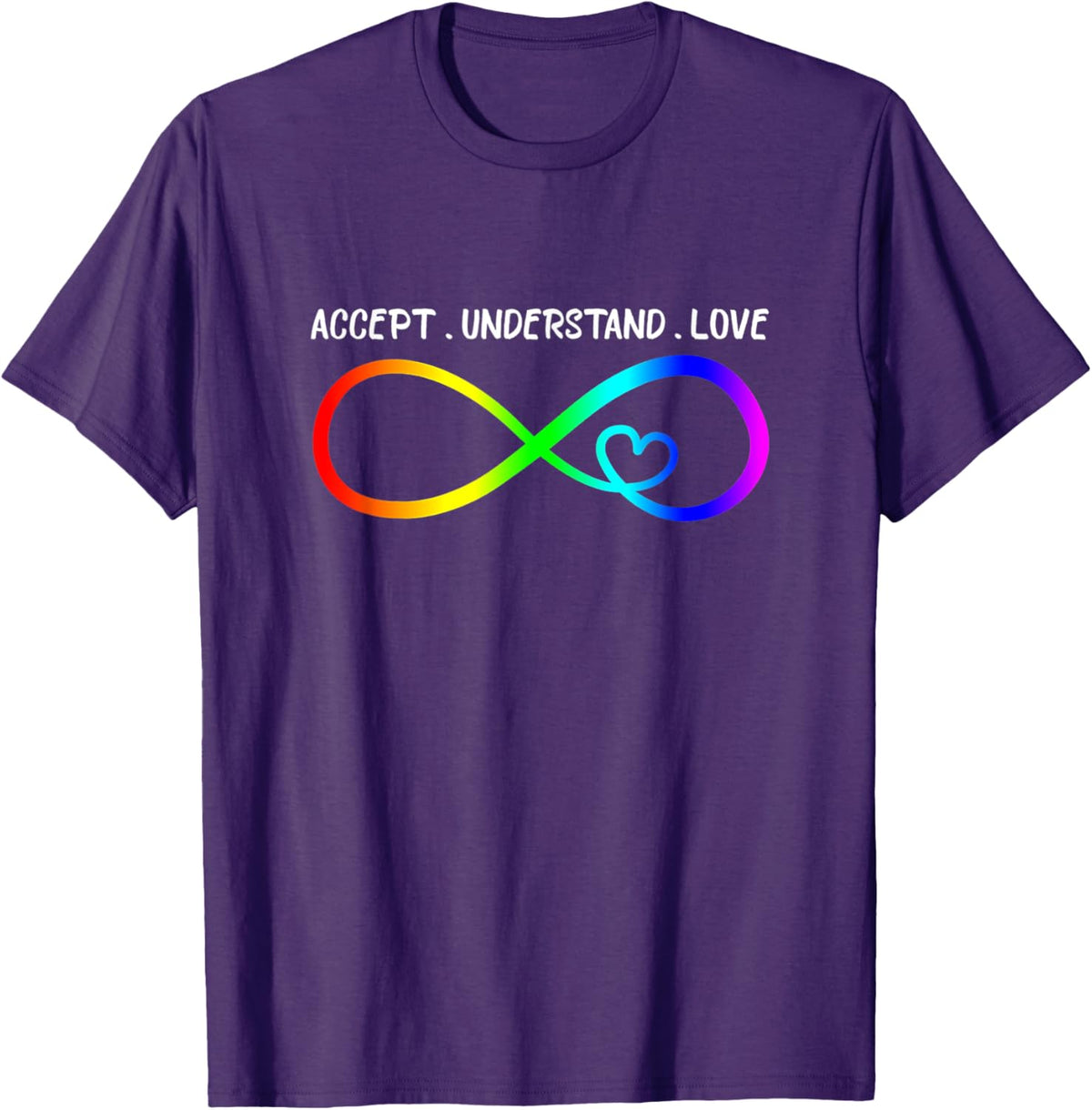 Accept Understand Love Heart Infinity Autism Awareness