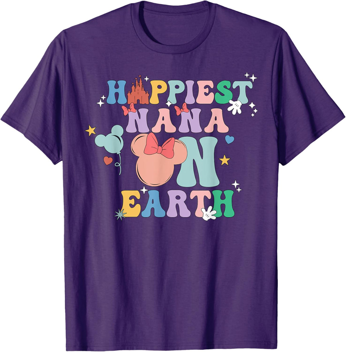 Happiest Nana On Earth Groovy Mom Mother&#39;s Day Mother Shirt
