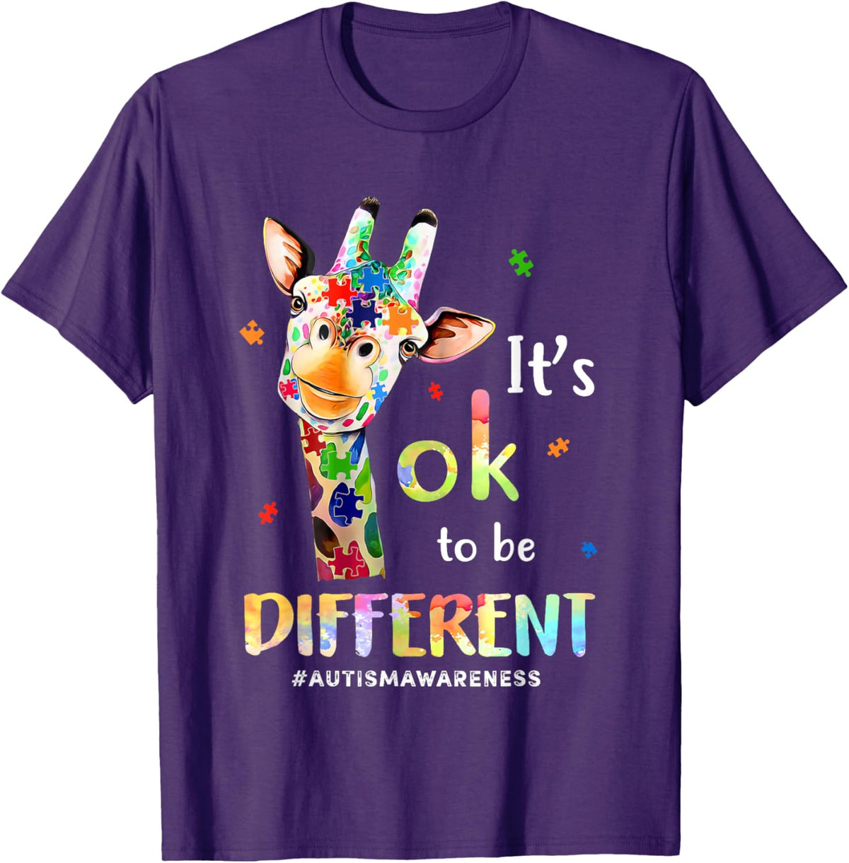 Its Ok To Be Different Autism Awareness Giraffe