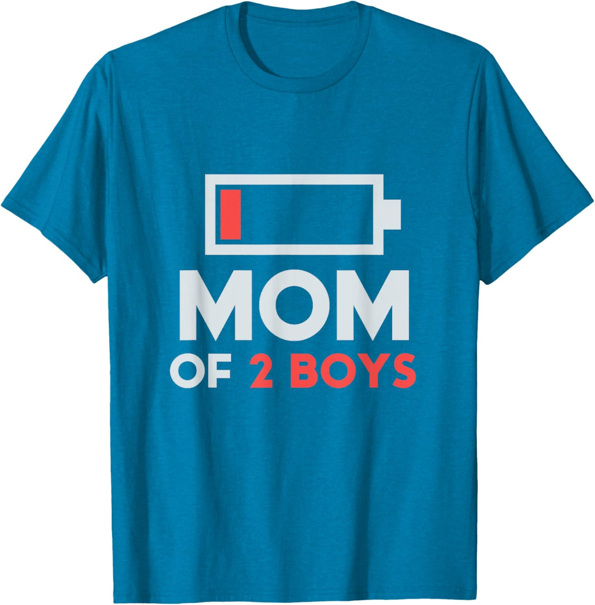 Mom of 2 Boys Gift from Son Mothers Day Birthday Women Mother Shirt