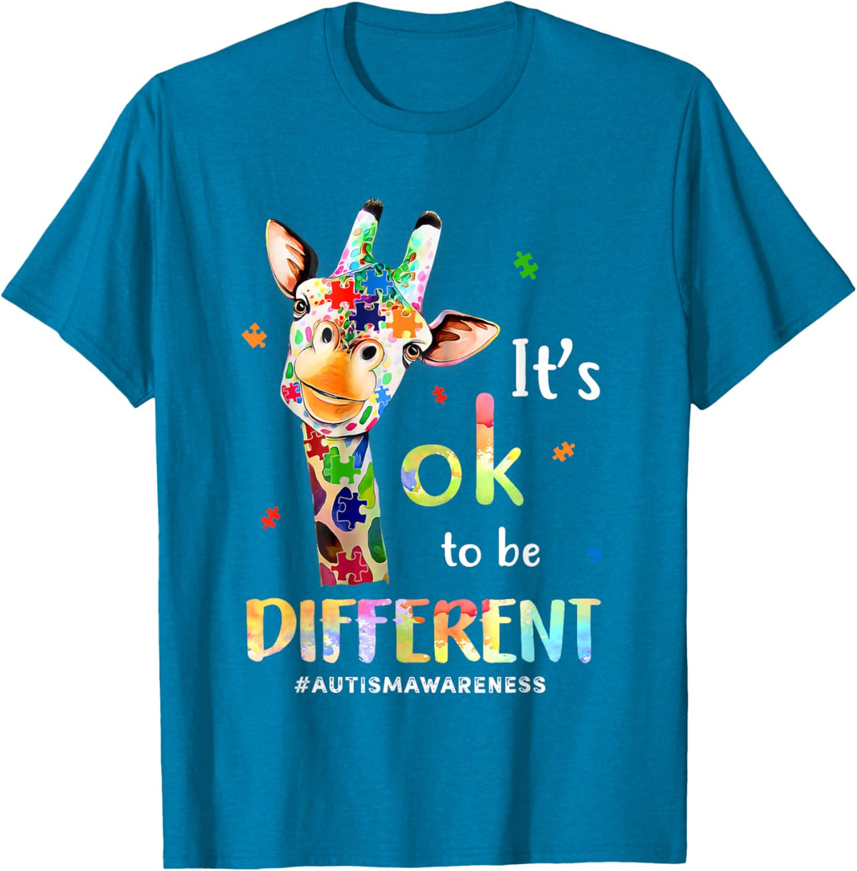 Its Ok To Be Different Autism Awareness Giraffe