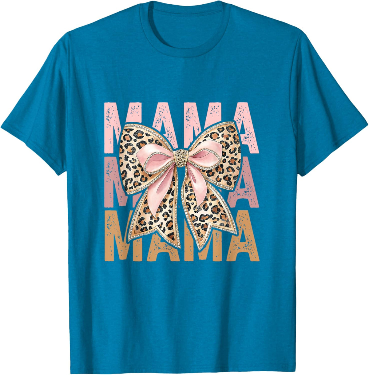 Retro Leopard Mama,Cute Mom Retro Coquette Bow Mother&#39;s Day