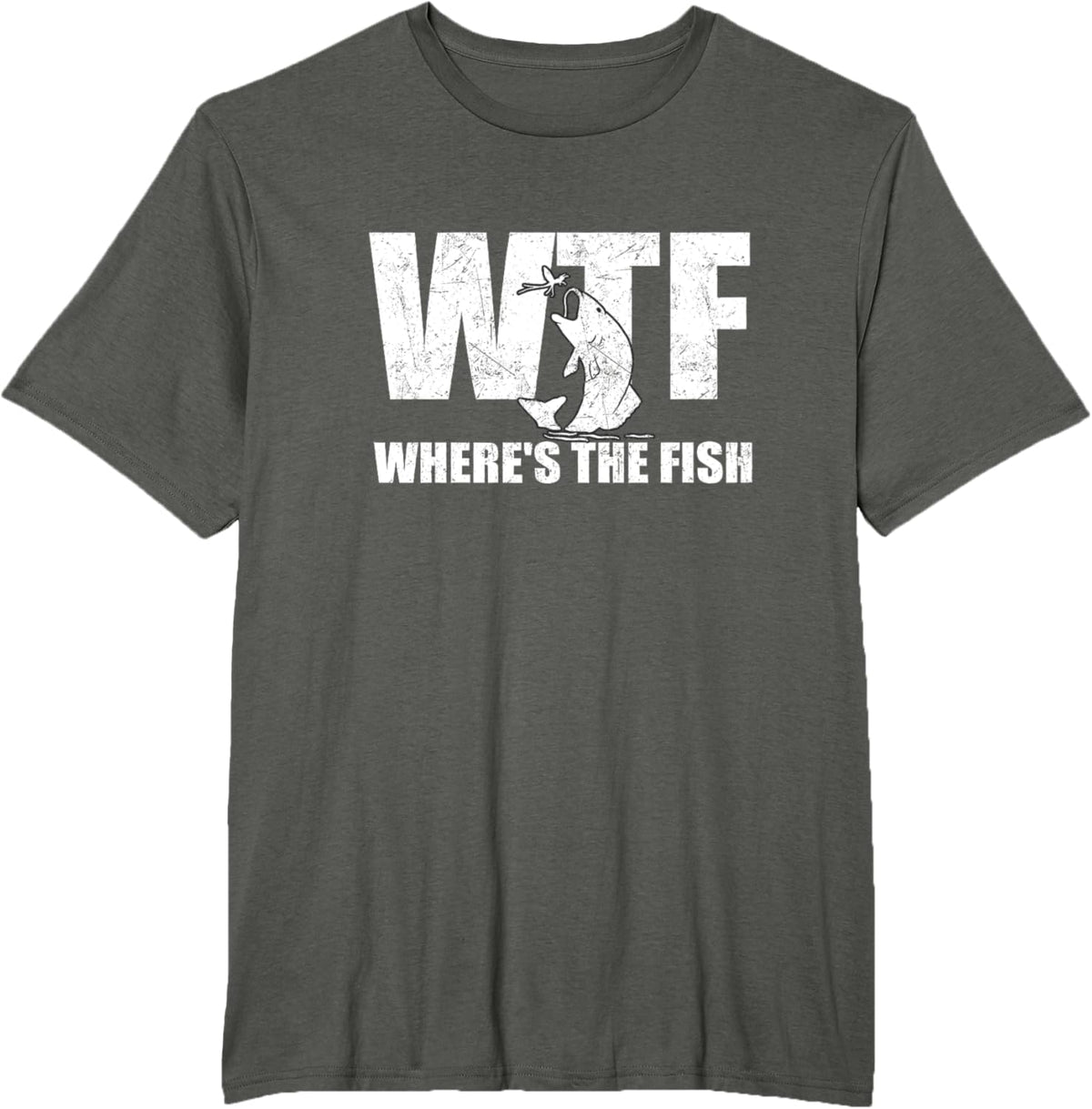 WTF Where&#39;s The Fish Men&#39;s Funny Fishing Gifts Fathers Day