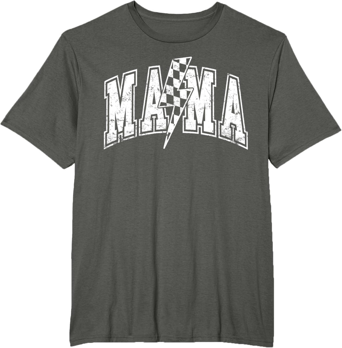 Mama Lightning Bolt Checkered Varsity Mom Women Mother&#39;s Day Mother Shirt