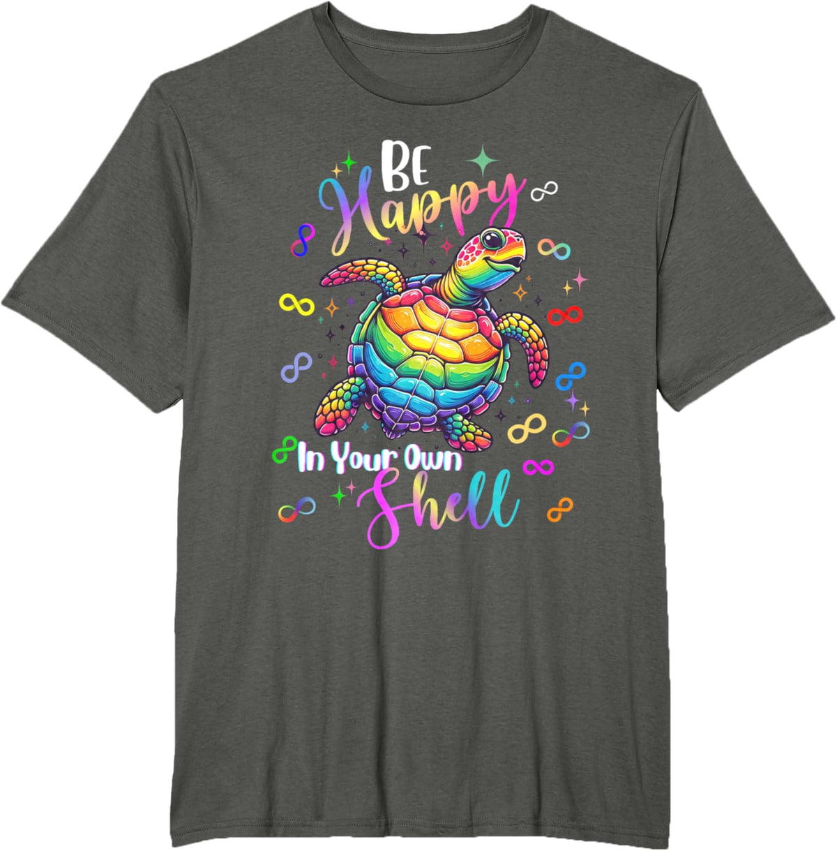 Rainbow Turtle Be Happy In Your Own Shell Autism Awareness