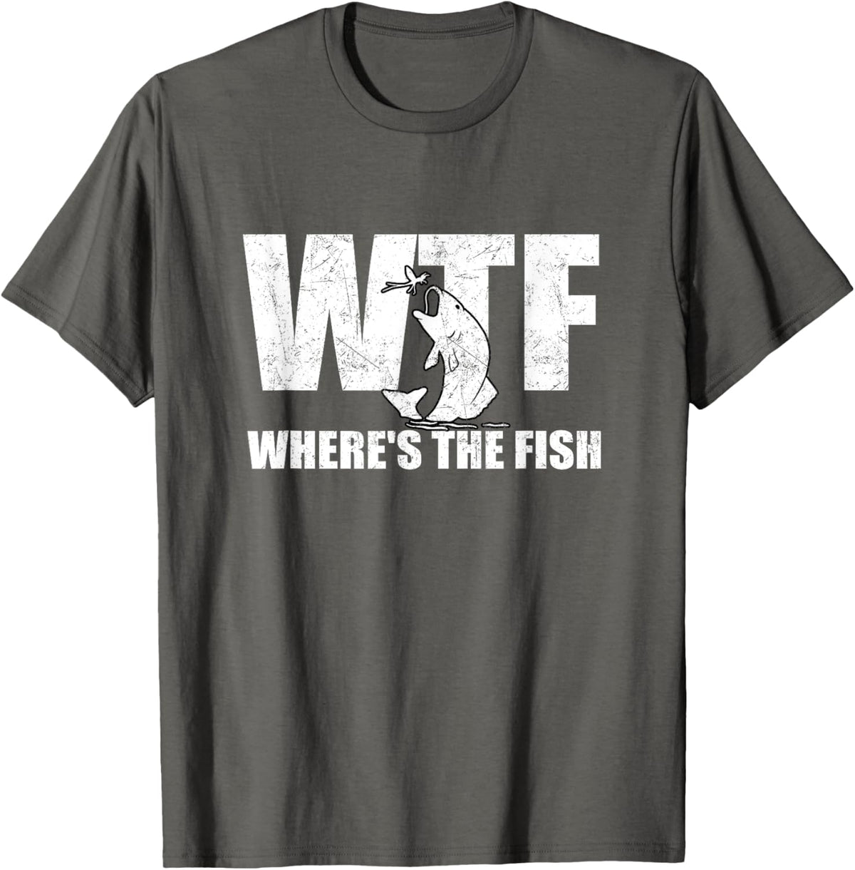 WTF Where&#39;s The Fish Men&#39;s Funny Fishing Gifts Fathers Day