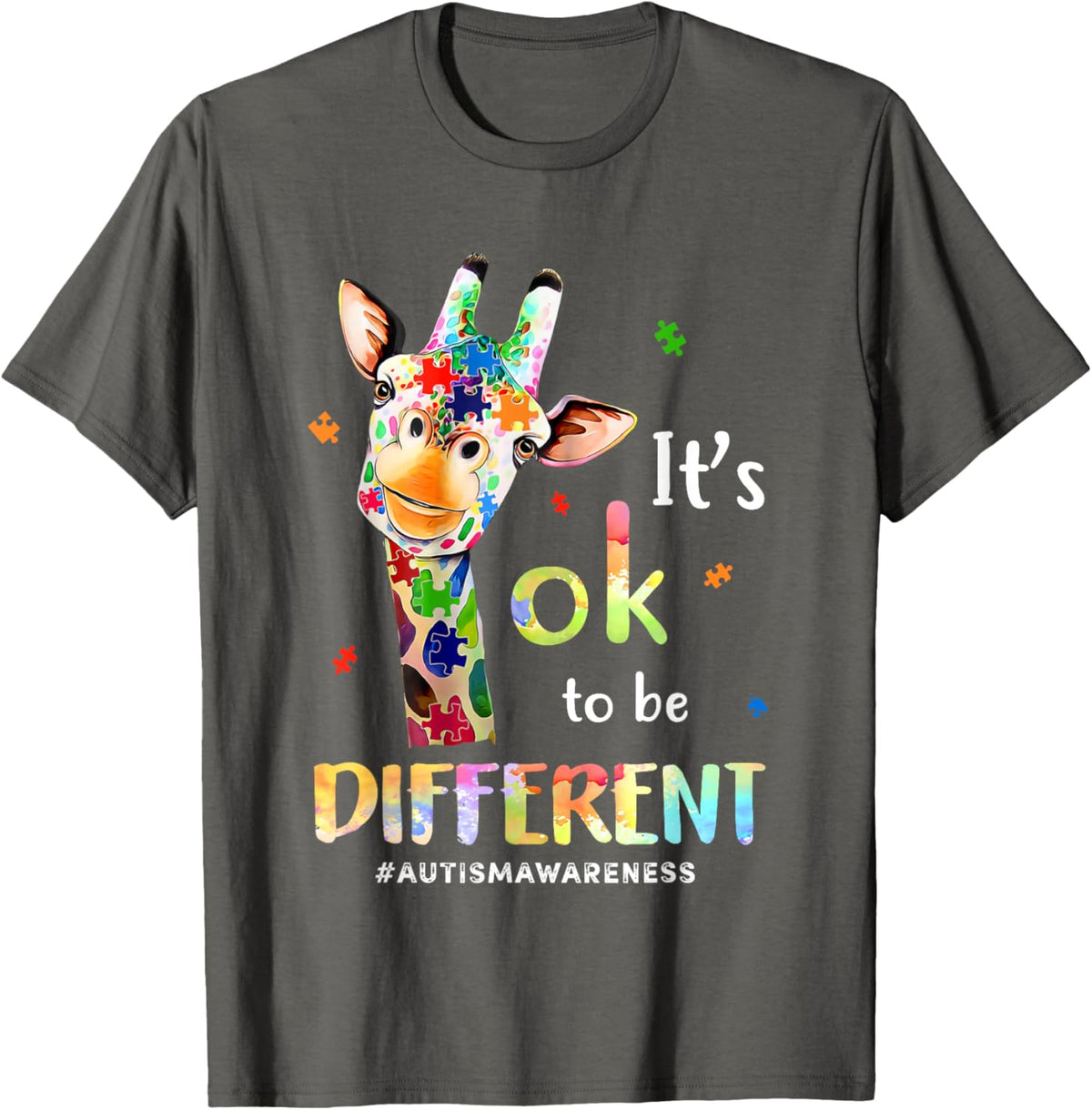 Its Ok To Be Different Autism Awareness Giraffe