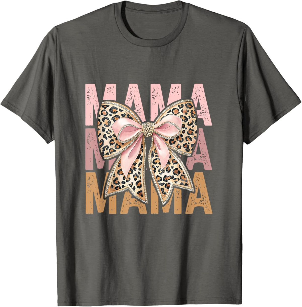 Retro Leopard Mama,Cute Mom Retro Coquette Bow Mother&#39;s Day