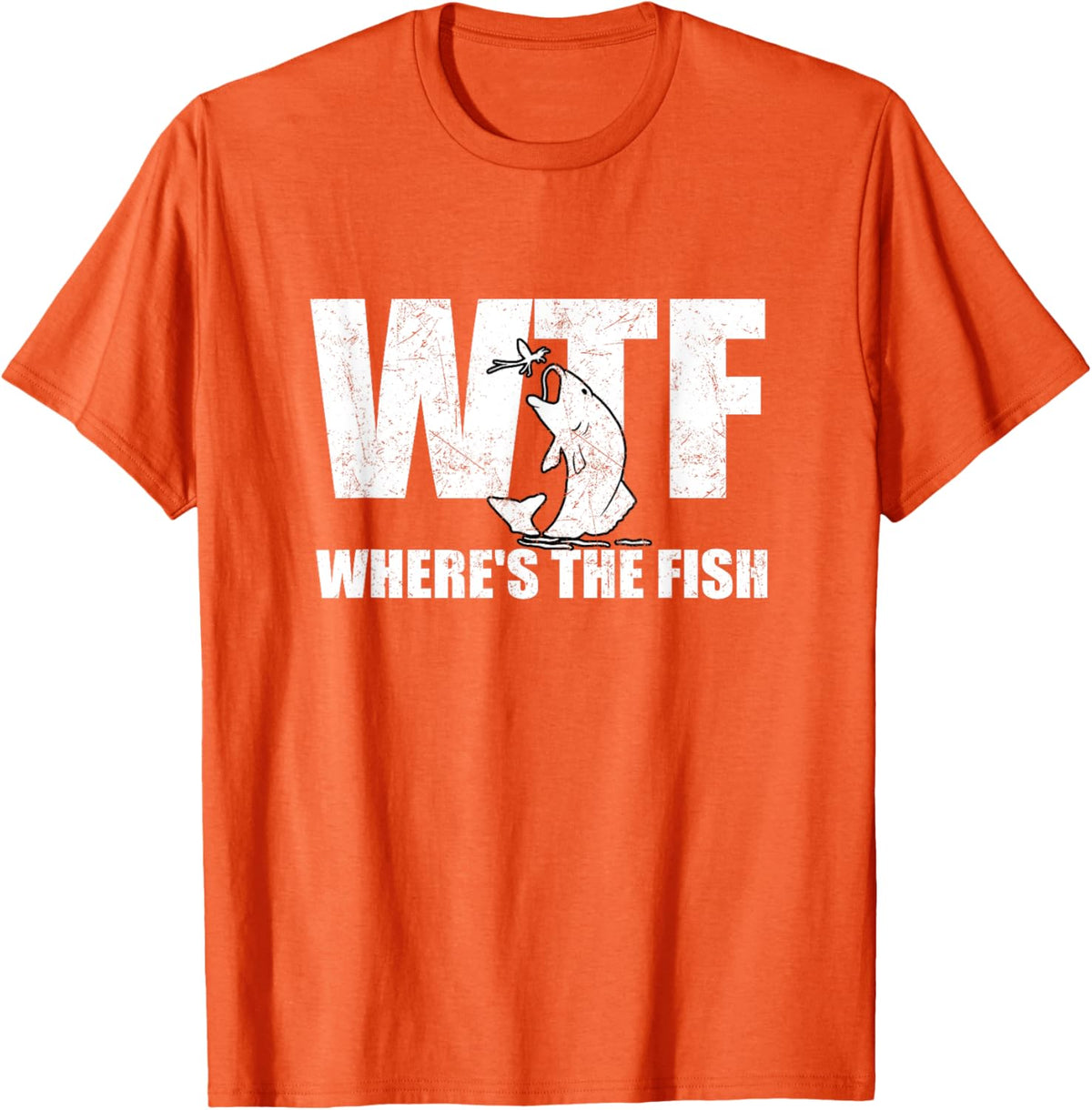 WTF Where&#39;s The Fish Men&#39;s Funny Fishing Gifts Fathers Day